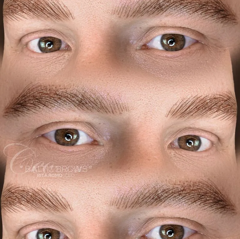 Antakių mikropigmentacija vyrams (plaukeliai aparatu)