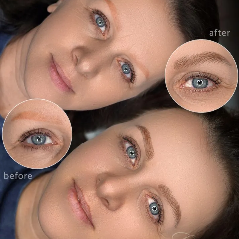 Antakių mikropigmentacija (plaukelinė technika)